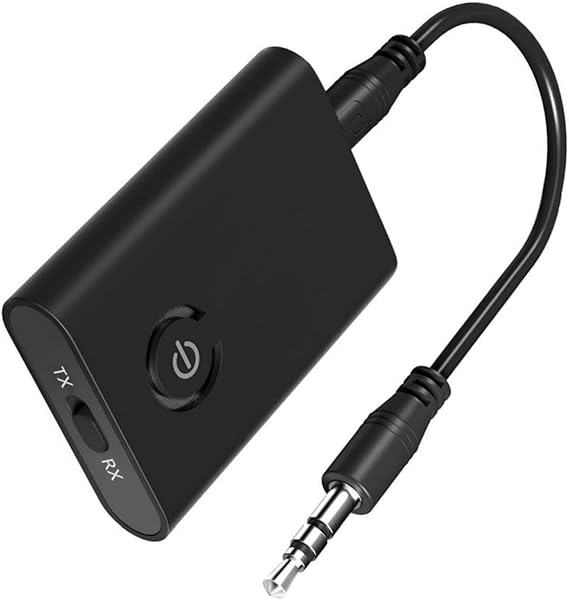 Bluetooth 5.2 Transmitter, Receiver, Bluetooth Transmitter, Receiver, 2-in-1 Low Latency, Wireless Audio, Small, 0.1 inch 3.5 mm Audio Cable Included, Speaker/Earphone/TV