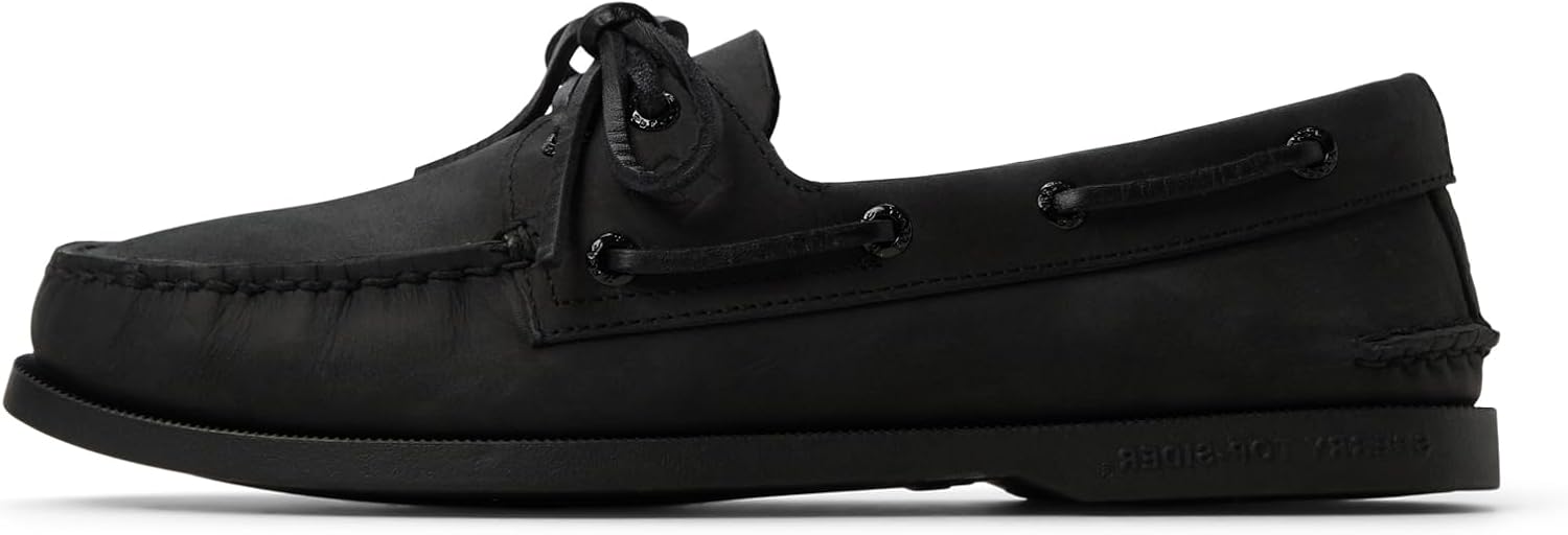 Sperry Men's Authentic Original 2-Eye Boat Shoe, Black, 9.5 UK