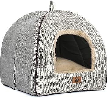 Cat Bed for Indoor Cats - Cat Cave Bed Cat House Cat Tent with Removable Washable Cushioned Pillow, Soft and Self Warming Kitten beds