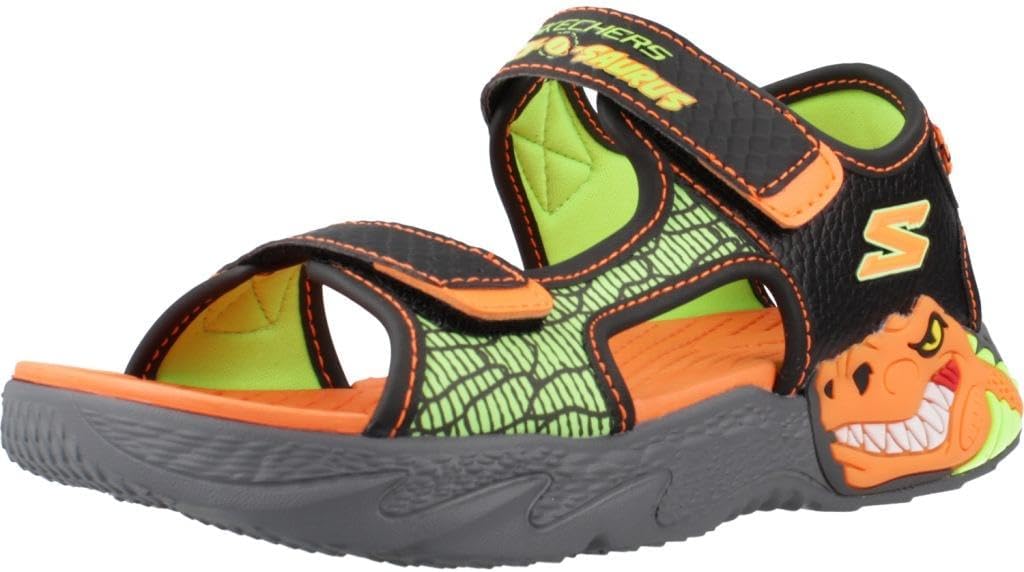 Skechers S-LİGHTS: CREATURE-SPLASH Erkek Çocuk Gs Gri Işıklı Sandalet