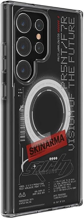 Galaxy S24 Ultra için Magsafe İle Uyumlu Kılıf SkinArma Özellikli Yazı Desenli Airbag Tasarımlı Orion Siyah