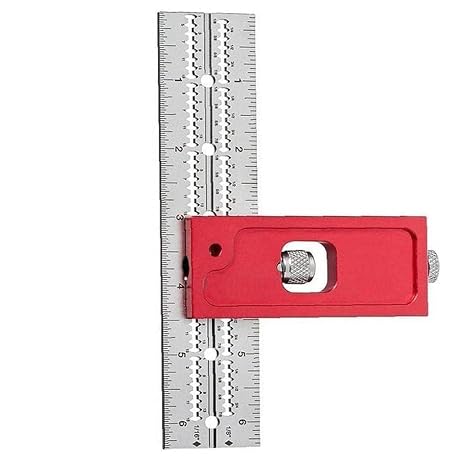 Red Combination Square Set Woodworking Joinery Measuring Ruler Carpenter Tools Practical and Clever, 6 inches,Carpentry Squares, Tools and Home Improvement Carpentry Squares