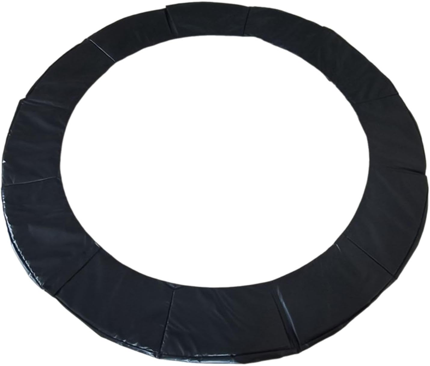 Trampoline Spring Cover Trampoline Edge Cover No Holes for Pole Thick Waterproof Universal Trampoline Replacement Pad (Black)