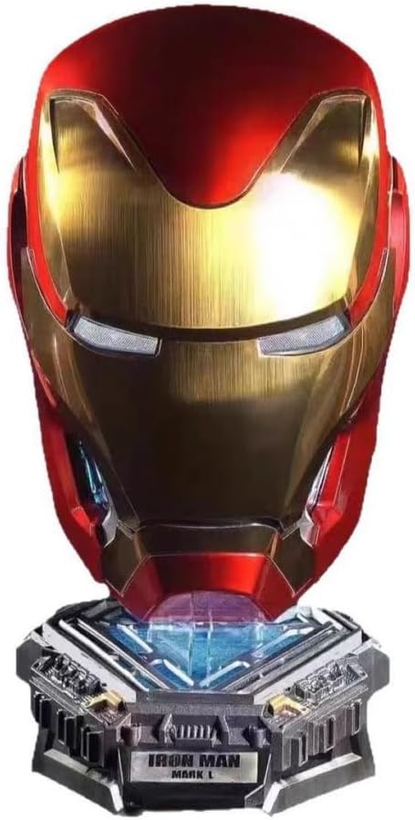 Joxoilso Ironman 2025 MK50 Wearable Helmet - Voice Control, Touch Control, RC Function, LED Eye, Real Sound Effects, Perfect for Adult and Teen Cosplay with Base