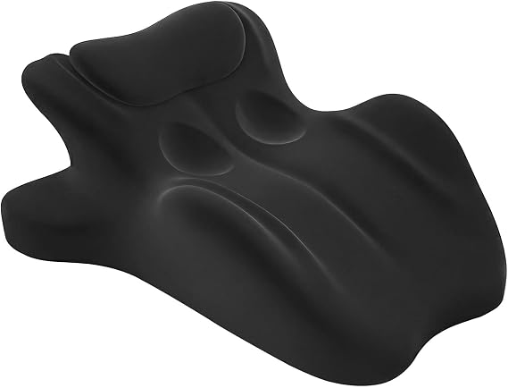 Bed Wedge Pillow 27°, Memory Foam Wedge Cushion with Detachable Headrest, Sitting Up Pillow for Bed Reading & TV, Massage & Sleep, Back Support & Leg Elevation, Washable Cover, Non-Slip Base - Black