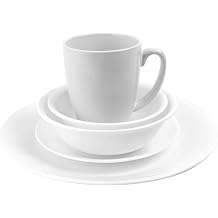 Corelle Livingware Piece Dinnerware Set, Winter Frost White, Service for 4, (20 Piece)