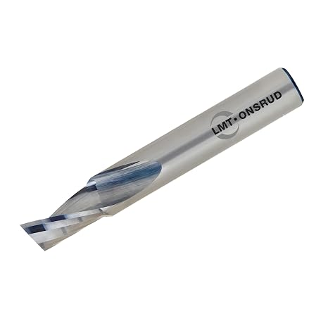 63-776 Solid Carbide Upcut Spiral O Flute Cutting Tool, Inch, Uncoated (Bright) Finish, 21 Degree Helix, 1 Flute, 3.0000 Overall Length, 0.2500 Cutting Diameter, 0.2500 Shank Diameter by LMT Onsrud