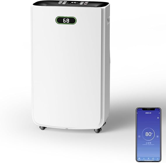 25L/Day Dehumidifier for Home – Ultra Quiet & Energy Efficient – Ideal for Bedroom, Basement, Bathroom – Auto Humidity Control – Continuous Drainage & Water Tank – Compact & Portable