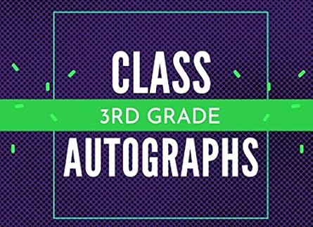 Class Autographs 3rd Grade: Green and Purple Memory Book