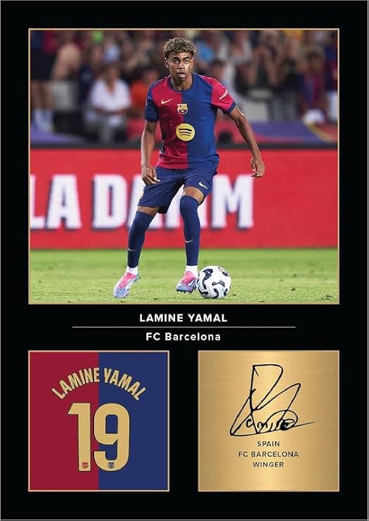 Lamine Yamal Signed Poster Print – FC Barcelona Tribute Wall Art with Signature & Jersey Number – Spain Winger Memorabilia for Fans and Collectors, A0 GIGANTIC Poster (1200x840mm)