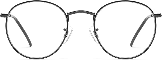 Blue Light Blocking Glasses for Women Men Metal Round Frame