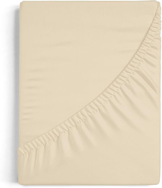 Burrito Blanco | Fitted sheets 150 x 190/200 cm | Bed 150 cm (+ Sizes Available) | 100% Cotton Fabric | Design A8 Beige