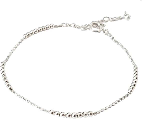 Annika Bella Beads Chain Bracelet, Minimalist Waterproof Stackable Bracelets for Women