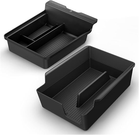 Spigen Centre Console Organiser Tray + Armrest Centre Console Organiser Tray for Tesla Model 3 (2021-2023) & Y (~2024) - Carbon Edition