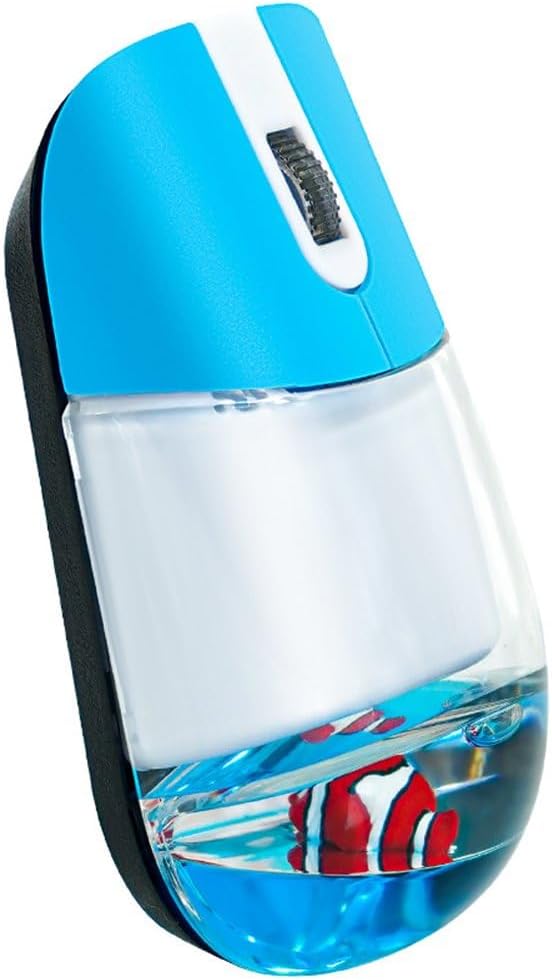 Wireless Mouse, Portable Wireless Mouse for Laptop, Liquid Floating Fish Wireless Mouse, Bluetooth Optical Computer Mouse
