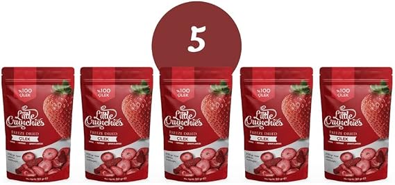 Freeze Dried Çilek 5'li Paket - Dondurularak Kurutulmuş - 5x20 Gr.