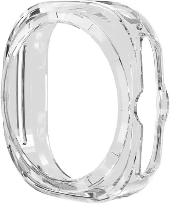 Coverzone Samsung Galaxy Watch Ultra ile uyumlu Silikon Kasa Ekran Koruyucu Önü Açık Çerceve PC Kasa Koruma Silikon Çerçeve (Şeffaf, Galaxy Watch Ultra)