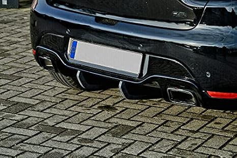 Performance Rear Bumper diffuser addon with ribs/fins For Clio 4 RS 2013-2016