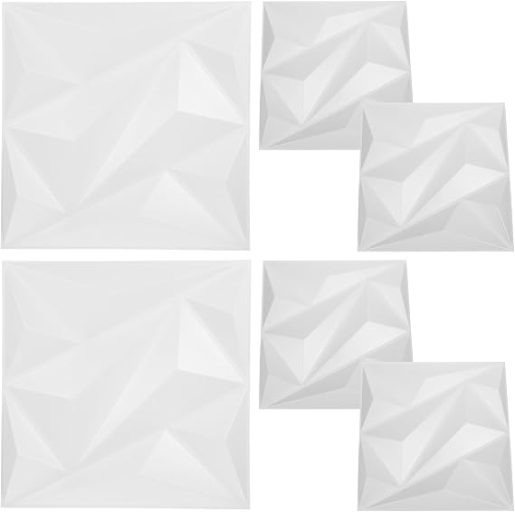 6pcs Textured Wall Panels PVC 3D Wall Decor for Living Room