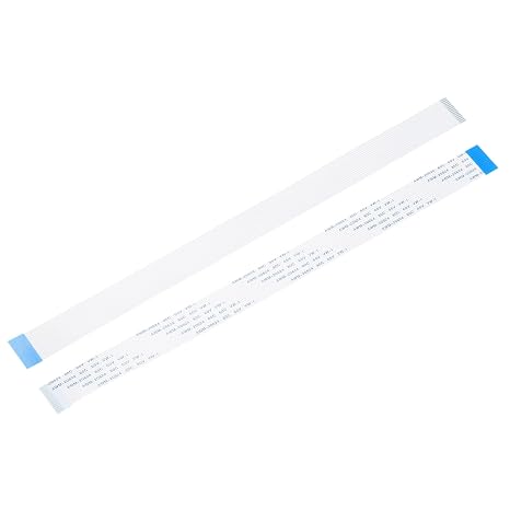 sourcing map Flexible Flat Cable, 250mm 1mm Pitch 16 Pins FPC FFC Flexible Ribbon Cable for LCD TV Car Audio DVD Player 5Pcs (B Type)