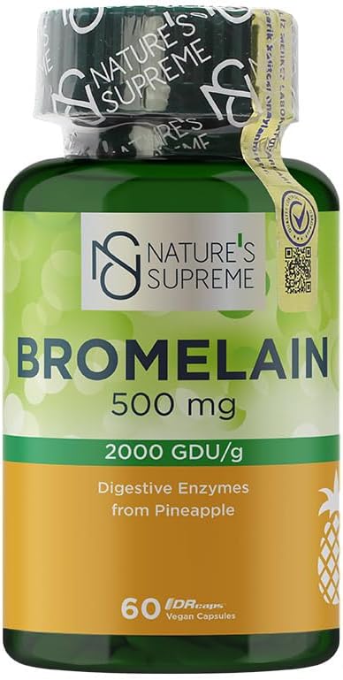 Nature's Supreme Bromelain 60 Kapsül AROMASIZ Renkli