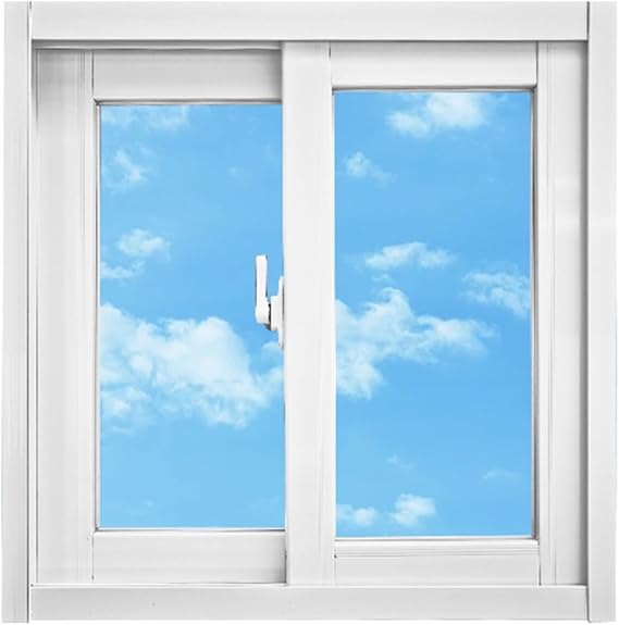 Aluminum Sliding Window with Clear Glass, Storm Windows for Loft/Basement/Shed, Flush Mounted Replacement Window for Old House(White,60x55cm/23.6x21.7in)
