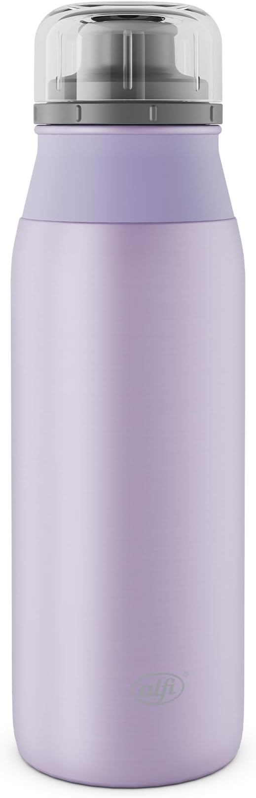 alfi Element Bottle 600 ml Purple Lavender Pastel Matt Lightweight Stainless Steel Drinking Bottle Completely Leak-Proof with Screw Cap for Carbonated Drinks Small BPA-Free