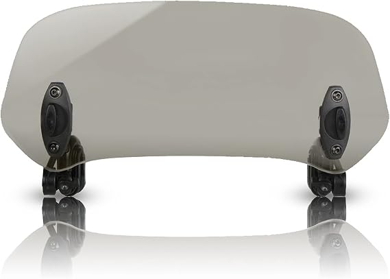 Adjustable Windscreen Wind Universal Motorcycle Windshield For Honda GROM MSX125 2013 2014 2015 2016 2017 2018 2019 Parts (Color : Black-Big)