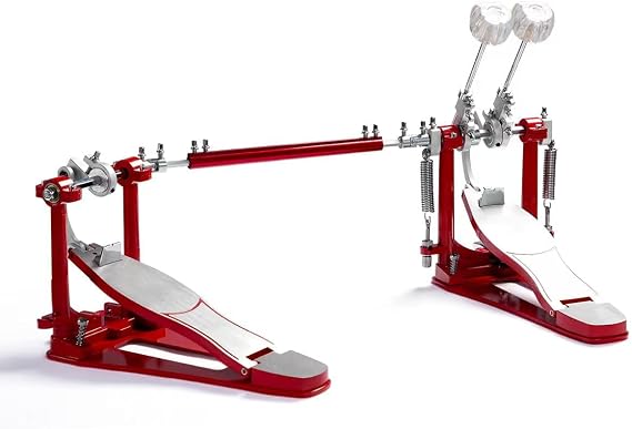 PD P800 Direct Drive Double Bass Pedal - Aerospace Grade Materials, One-Piece Construction for Drum Set (Double) Red
