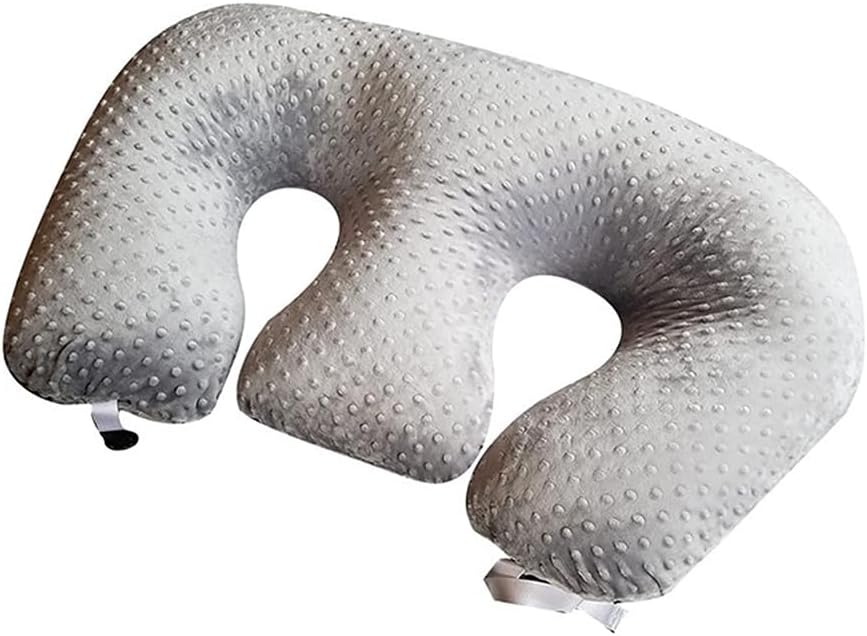Multifunctional Twin Nursing Pillow Maternity Nursing Pillow Breastfeeding Pillow For Pregnant Women Machine Washable Cotton Fabric Twin Support Pillow Grey