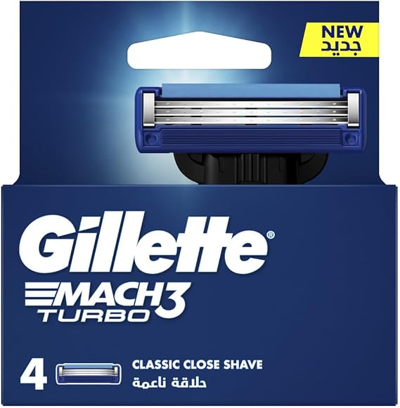 Gillette Mach3 Turbo Yedek Tıraş Bıçağı 4'lü
