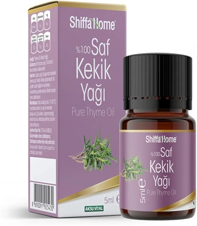 Shiffa Home Kekik Yağı 5 ml –%100 Saf İçilebilir Uçucu Yağ – Antiseptik, Doğal Bağışıklık Desteği ve Sindirimi Destekler – Soğuk Buhurdanlık ve Cilt Bakımına Uygun