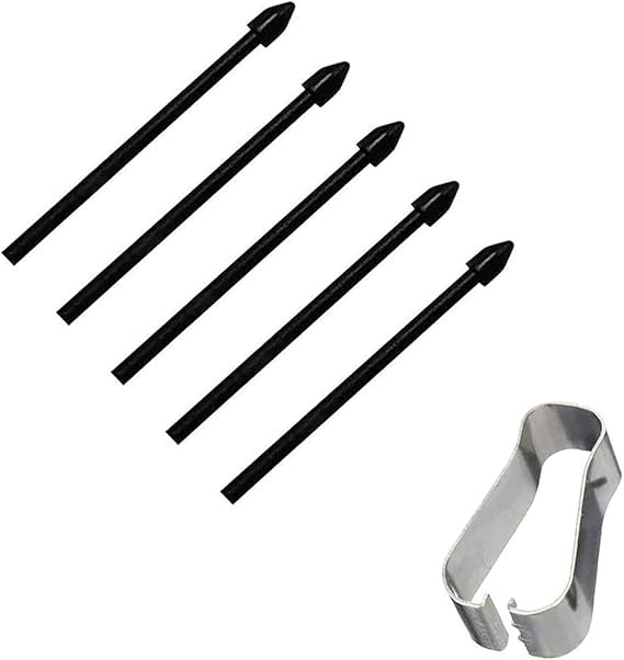 DaiUni S-Pen yedek uçlar Samsung Galaxy Tab S7 FE/Tab S7 / Tab S7+ Plus/Galaxy Tab S8 / Tab S8+ Plus/Tab S8 Ultra için dokunmatik Stylus S Pen Uçlar uç alet seti, 5 adet (siyah)
