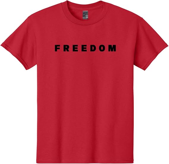 Freedom Patritotic Tシャツ、半袖ユニコットン半袖Tシャツ