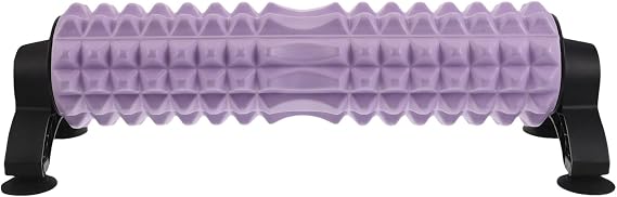 GALPADA Solid Foam Roller with Stand 45cm Purple Half-moon Yoga Pillar for Muscle Massage, Fitness Training, Back and Leg Muscle Relaxation, Pilates Rehab Tool for Home Gym Use