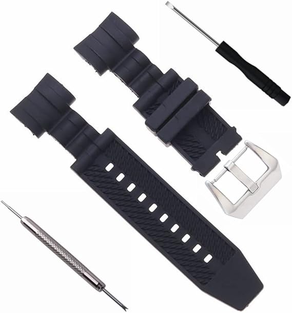 Replacement Silicone Watch Band for Invicta Reserve Jason Taylor Bolt Zeus Watch -Black Rubber Watch Band Strap Compatible with Invicta Watch Strap 0830 0831 12954 12956 12665