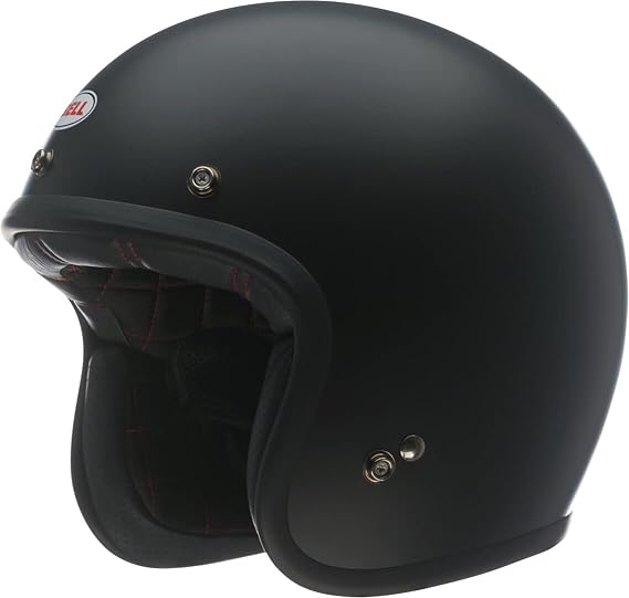 Bell Custom 500 Solid ECE Helmet Inspired by the First Bell Helmet in 1954 Classic Design Oval Shape Low Profile Modern Vintage Look Colour: Matte Black Size: XS