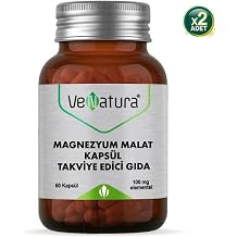 VeNatura Magnezyum Malat 60 Kapsül, 100 mg Elementel, 2 Adet