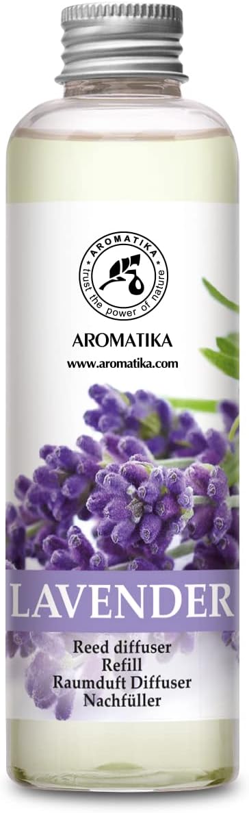 Lavender Reed Diffuser Refill 200ml - Room Diffuser w/Natural Essential Lavender Oil - Best for Aromatherapy - SPA - Home - Office - FintessClub -
