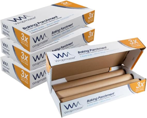 Wrapmaster 4500 Baking Parchment Refill 3 x 50 metres (4 Boxes of 3 Rolls)