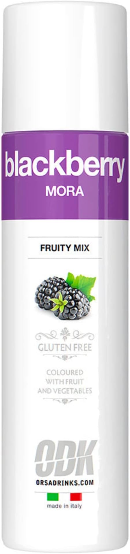 ODK Blackberry Puree Infused Fruit Syrup | Cocktails, Smoothies, Cooking, Baking and Desserts, 75cl