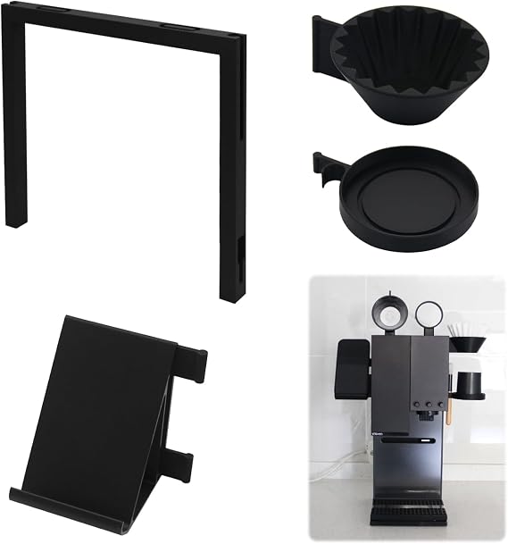 For xBloom Studio Fully Automatic Pour-Over Coffee Maker Shelf,Storage Rack and Filter Cup Accessories，Black left Phone mount