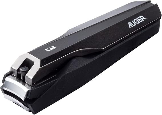 AUGER Nail Clipper M Standard KAI Corporation AUGERAuger Nail Clipper M Size Stainless Steel for Men and Males Hands and Feet 1 Piece x 1