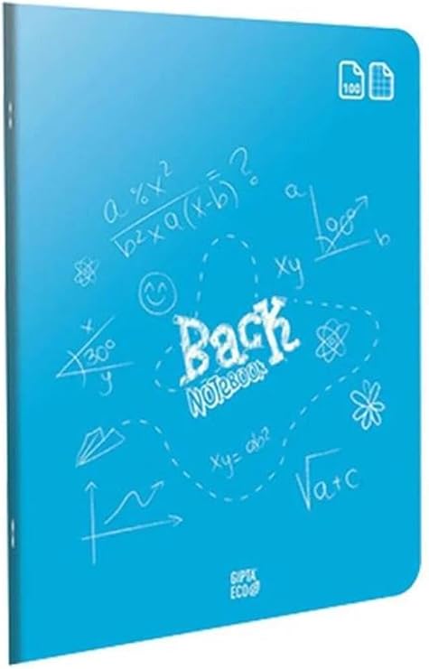 Gıpta Back Defter, Tel Dikiş, Plastik Kapak, A4, 100 Yaprak, Kareli