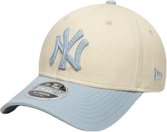 New Era 9Forty Side Script Yankees CapEra Women/Men - Curved Brim Cap Baseball Cotton Snapback, with Peak All-Season Spring Summer Autumn Winter