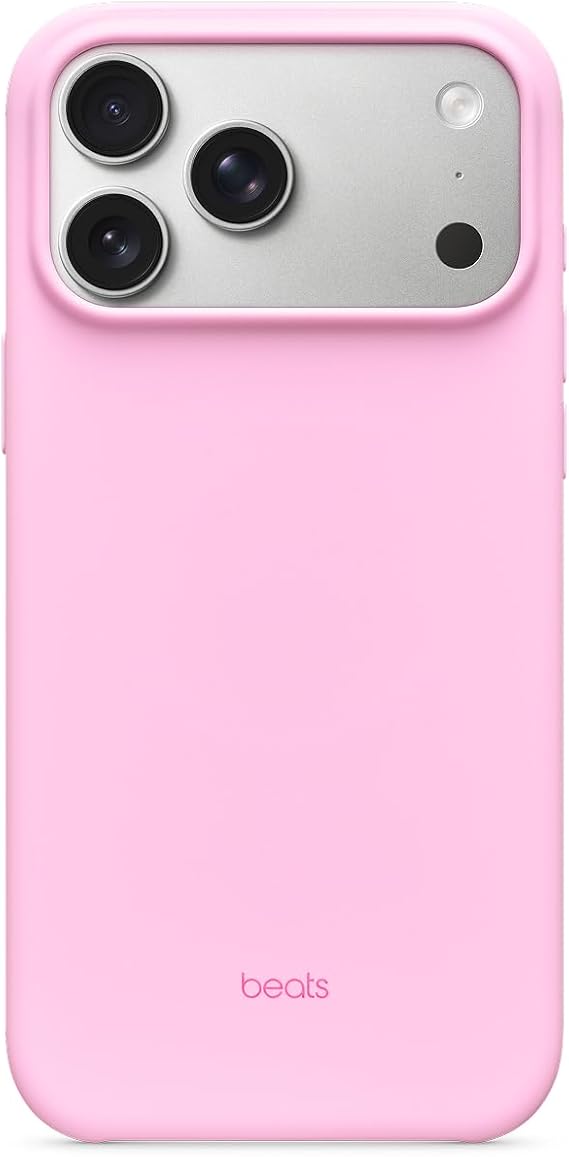 Beats iPhone 17 Pro Max Case with MagSafe & Camera Control, Matte Finish, Microfibre Lining – Pebble Pink