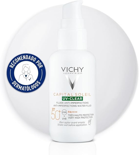 Vichy, Capital Soleil UV-Clear, Anti-Blemish Sun Protection, 40 ml