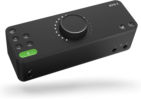 Audient EVO8, EVO 8 USB audio interface for sound card music production (4 in/4 out USB audio interface, 48 Volt Phantom supply, 4 microphone preamp, loopback, Windows/Mac/iOS)