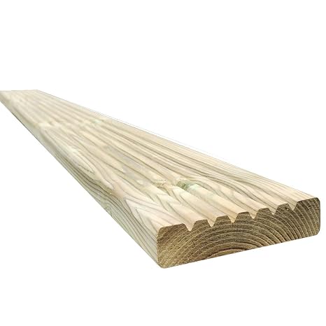 Snowdon Timber Garden Treated Decking Board (L) 3.6m (W) 120mm (T) 28mm - 8 Pack