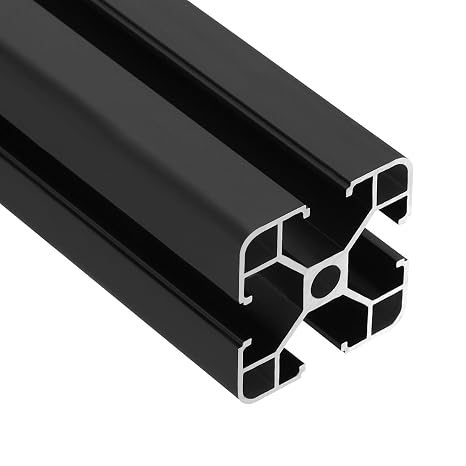 uxcell 350mm 4040 アルミニウム押出プロファイル ブラック 1.5mm